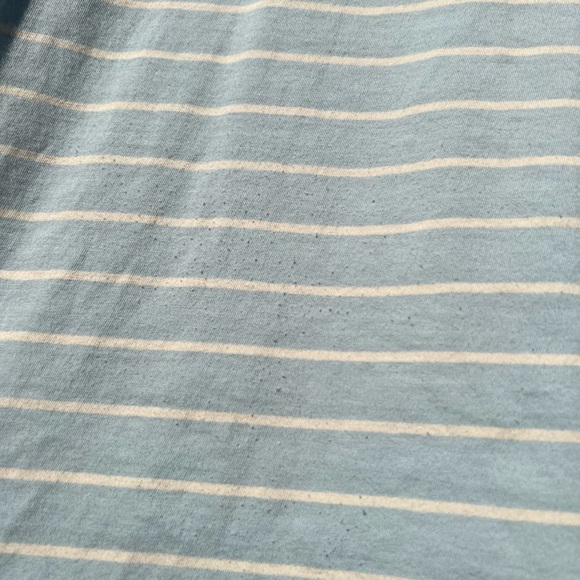 Banks Journal Embroidered Logo Blue & White Stripe T-Shirt | Soft Organic Cotton - Picture 11 of 12